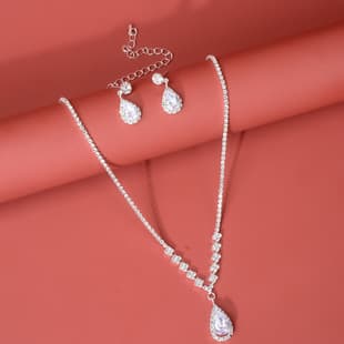 結婚式 アクセサリー 優美な曲線のネックレス アクセサリーセット