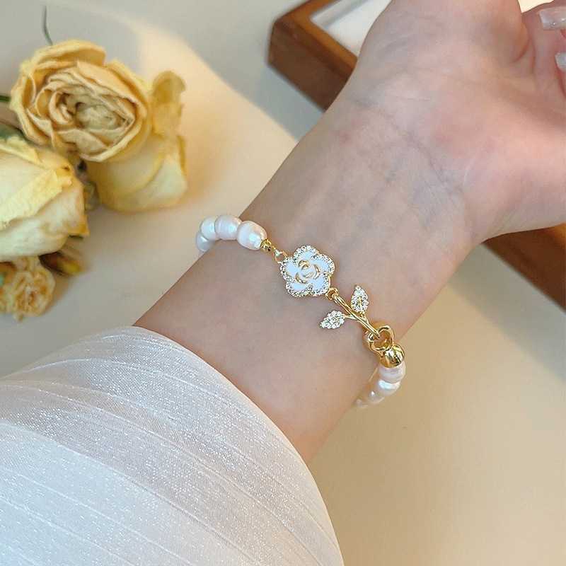結婚式 アクセサリー バラモチーフパールブレスレット