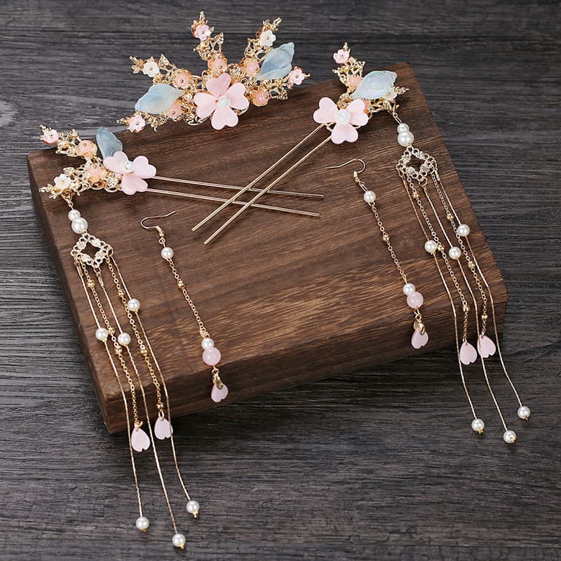 結婚式 アクセサリー 桜の舞 かんざし簪 まとめ髪飾り