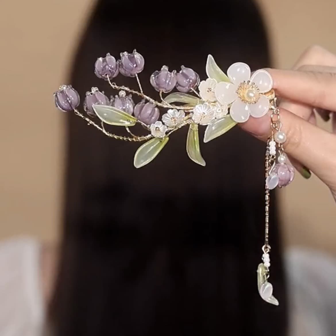 結婚式 アクセサリー 桜の舞 かんざし簪 まとめ髪飾り