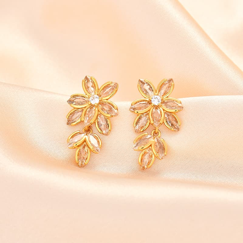 結婚式 アクセサリー 花びらきらめき ウェディングピアス