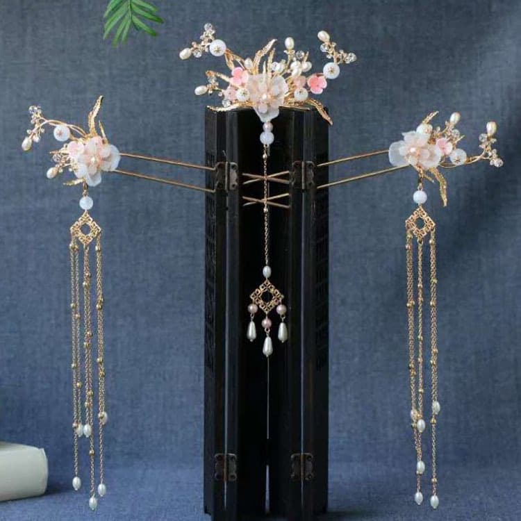 結婚式 アクセサリー 桜の舞 かんざし簪 まとめ髪飾り