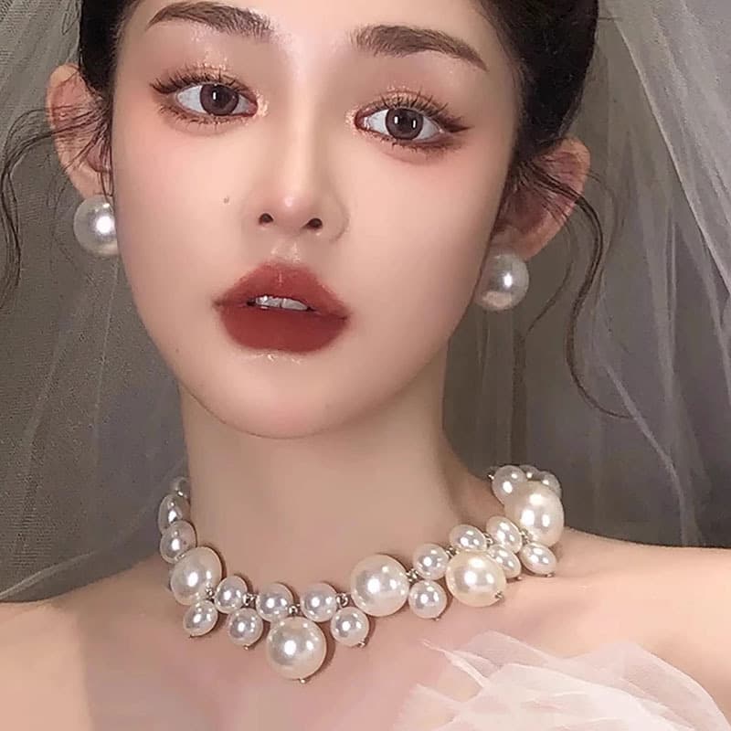 結婚式 アクセサリー 淡光大珠のウェディングパールセット