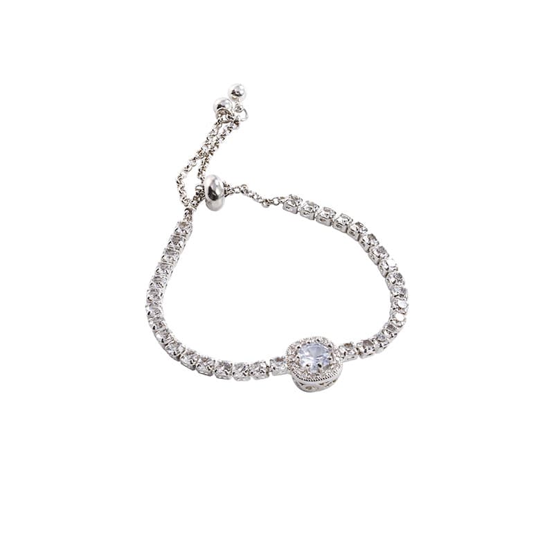 結婚式 アクセサリー 上品な輝き クリスタルラインブレスレット