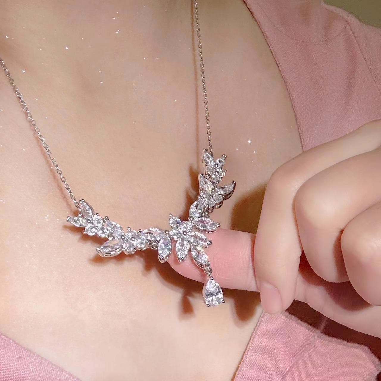 結婚式 アクセサリー キラめき優美ネックレス
