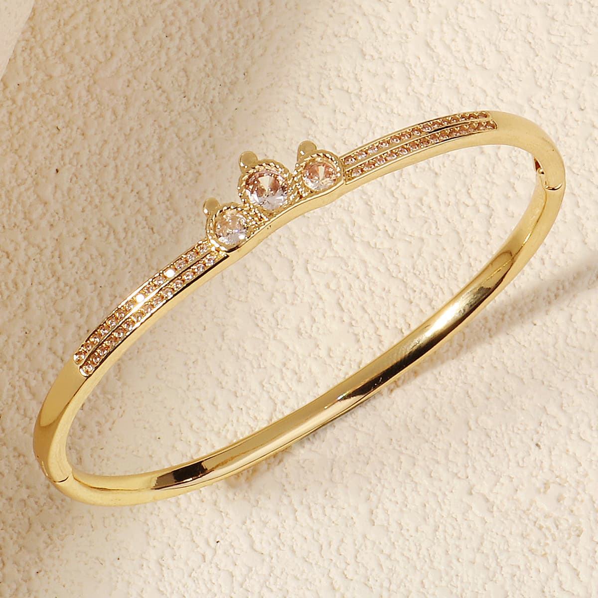 結婚式 アクセサリー クリスタル釘モチーフバングル