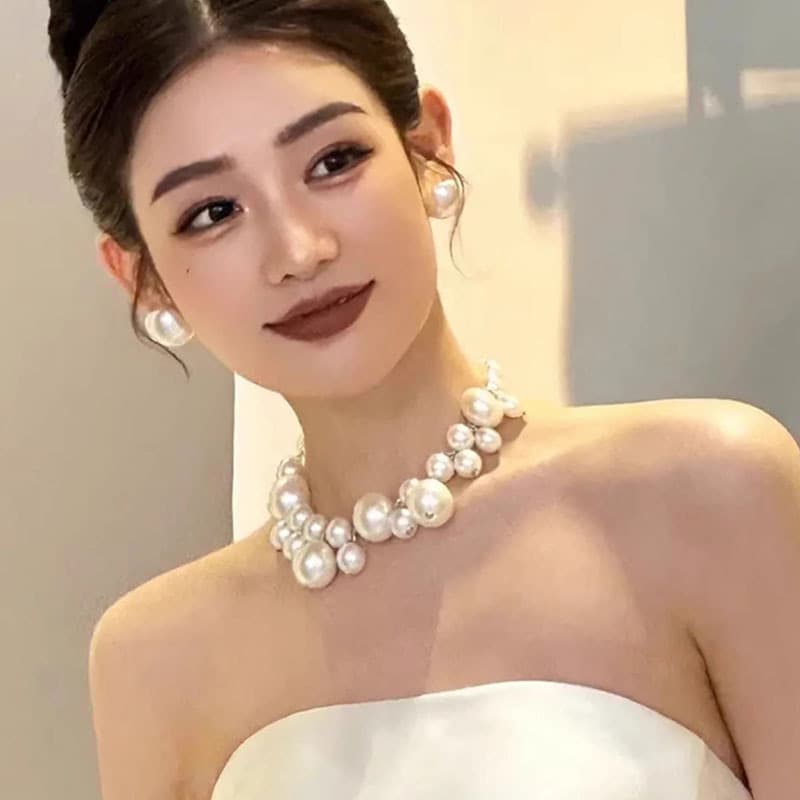 結婚式 アクセサリー 淡光大珠のウェディングパールセット