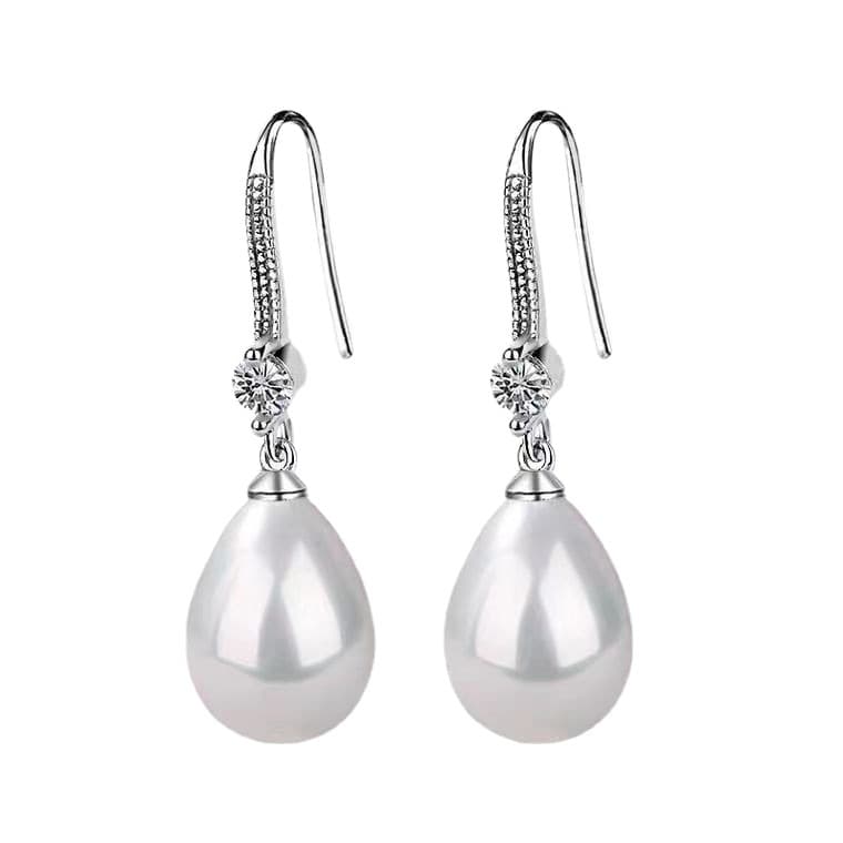 結婚式 アクセサリー 上品な真珠のしずくピアス