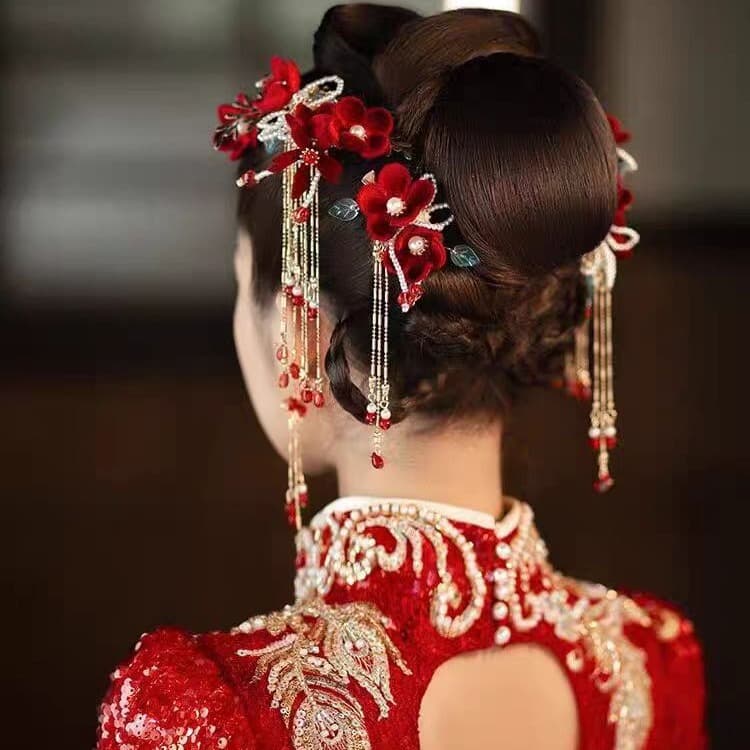 結婚式 アクセサリー 伝統美しき つまみ細工 髪飾りセット