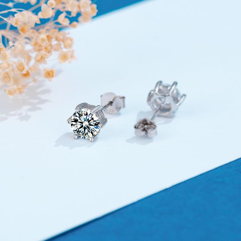 結婚式 アクセサリー 六爪留め シンプル優美な一粒ピアス