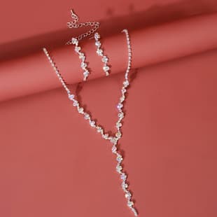 結婚式 アクセサリー 優美な曲線のネックレス アクセサリーセット