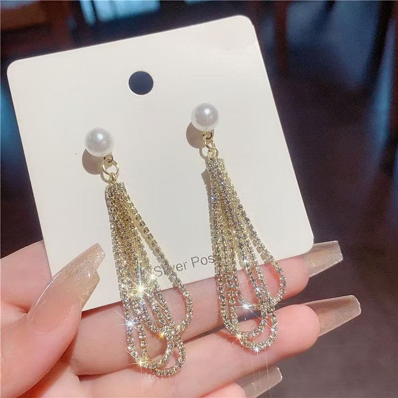 結婚式 アクセサリー 真珠飾り シャンデリアピアス