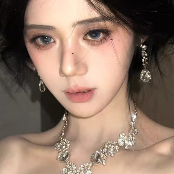 結婚式 アクセサリー 煌めき結晶ブライダルネックレス