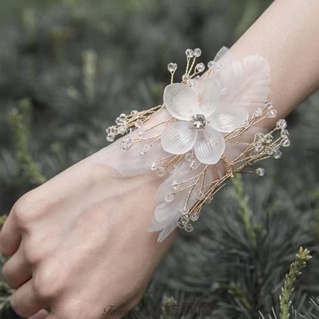 結婚式 アクセサリー フラワーチュールブレスレット