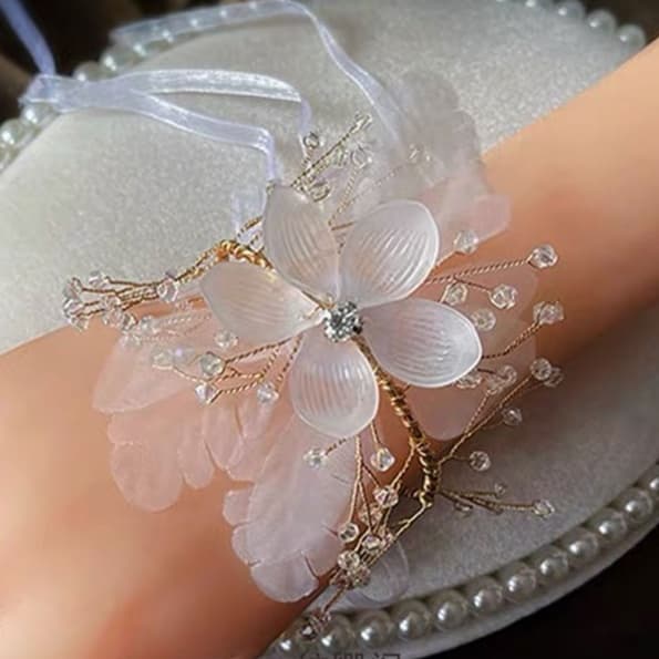 結婚式 アクセサリー フラワーチュールブレスレット