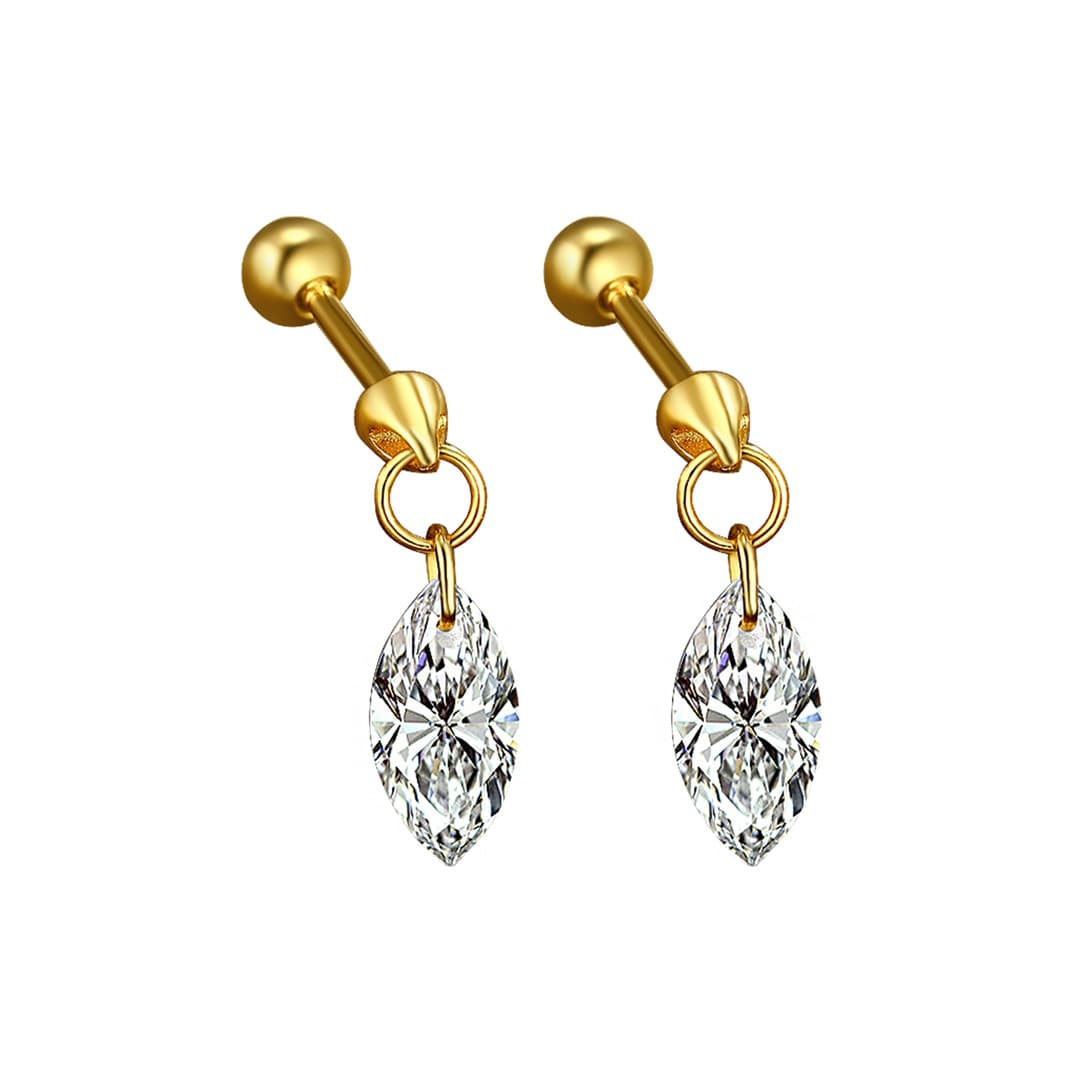結婚式 アクセサリー ティアドロップ キュービック ピアス
