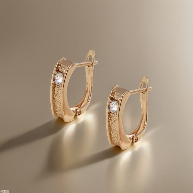 結婚式 アクセサリー 上品な輝きクリスタルフープピアス
