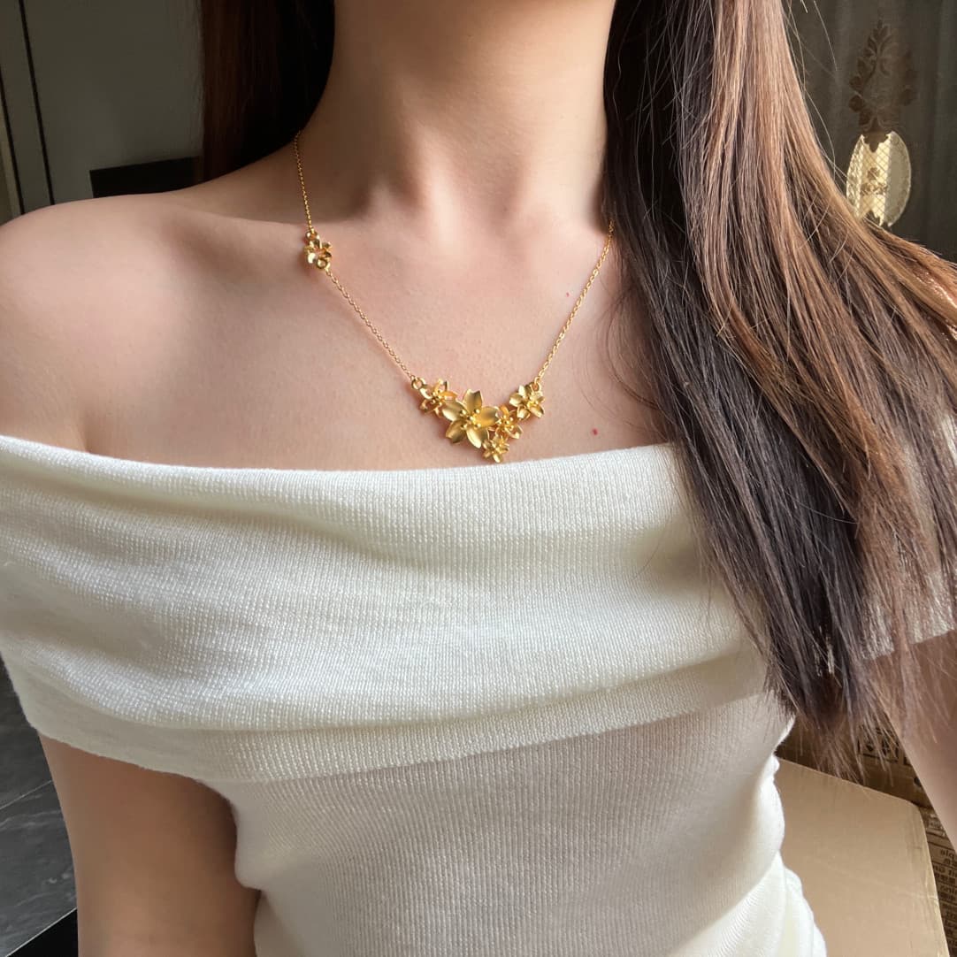 結婚式 アクセサリー 花束デザイン ウェディングネックレス