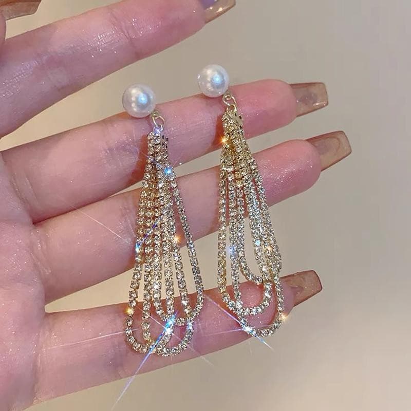 結婚式 アクセサリー 真珠飾り シャンデリアピアス