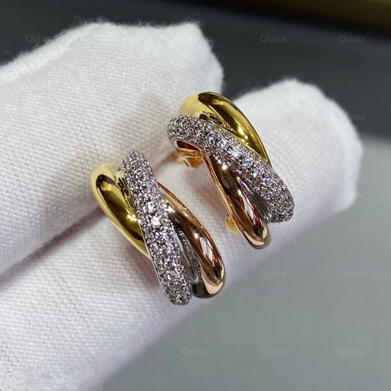 結婚式 アクセサリー 重ねリング風 ツイストピアス