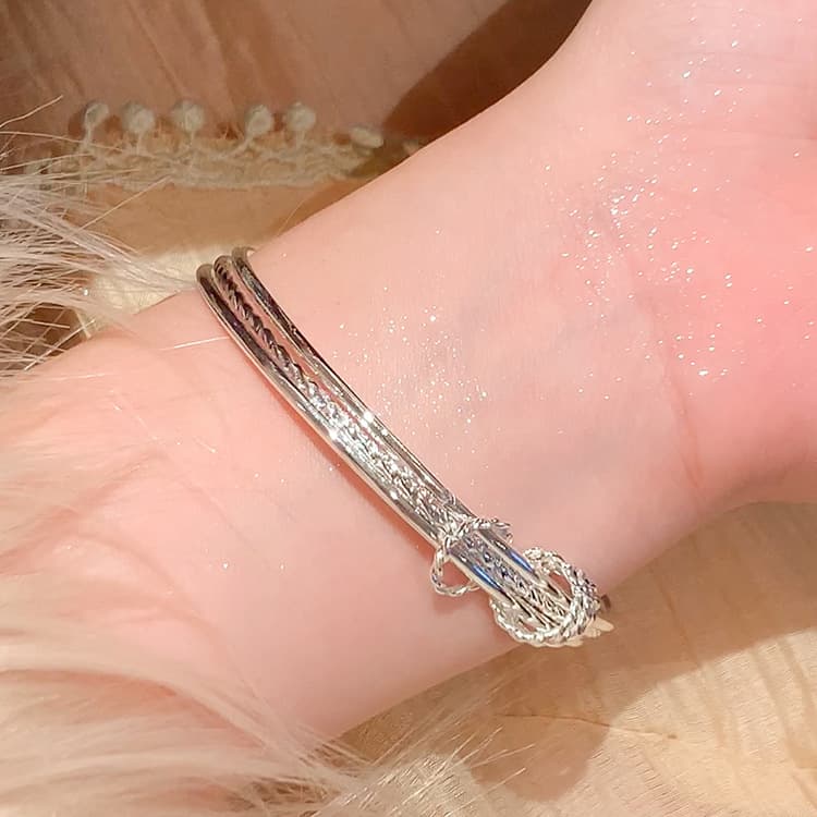 結婚式 アクセサリー 上品な輝き シンプル二連ブレスレット