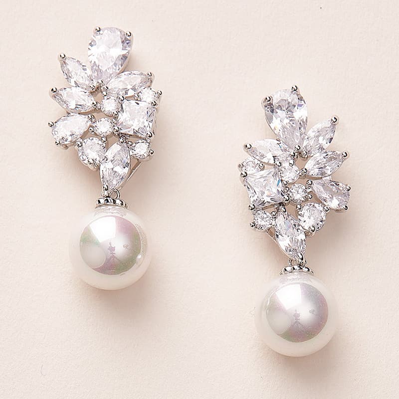 結婚式 アクセサリー 真珠しずくの花嫁ピアス