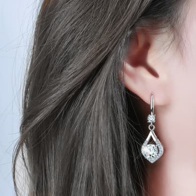 結婚式 アクセサリー 雫モチーフ ドロップピアス