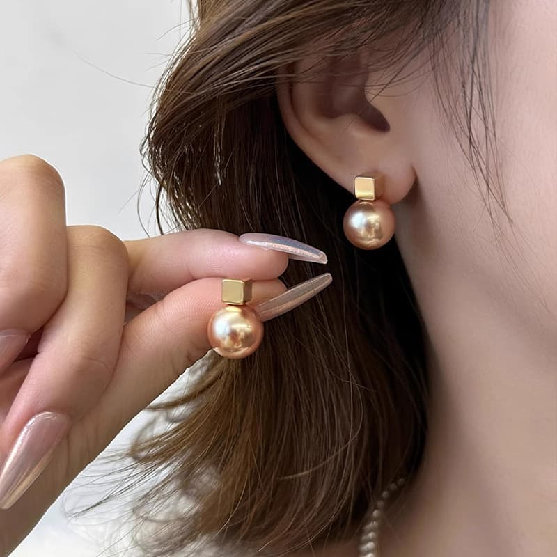 結婚式 アクセサリー 上品パールワンポイントピアス