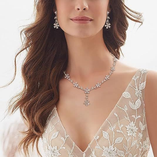 結婚式 アクセサリー フローラル ウェディングジュエリーセット