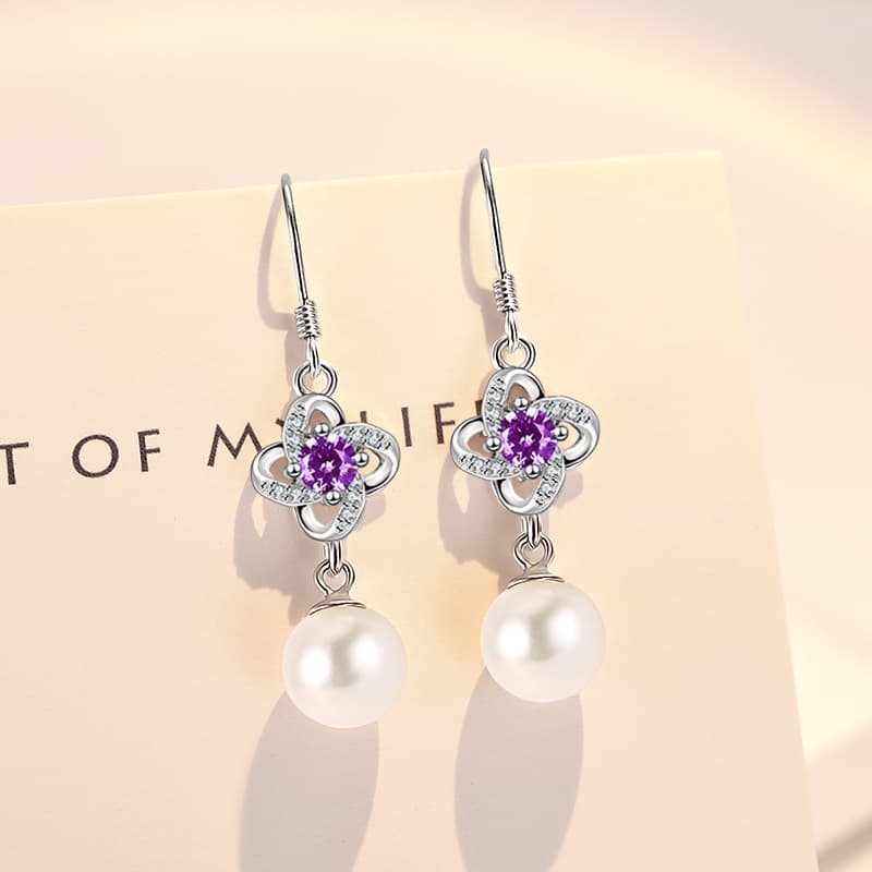 結婚式 アクセサリー 優美な花かごパールピアス