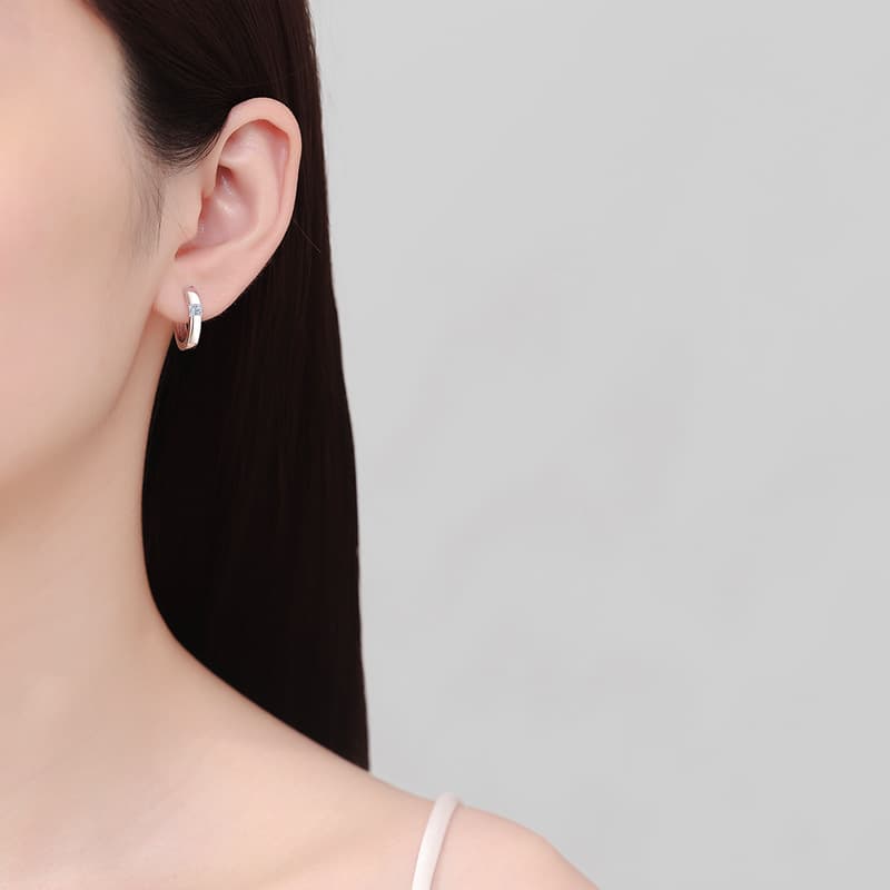 結婚式 アクセサリー クリスタル フープ ピアス