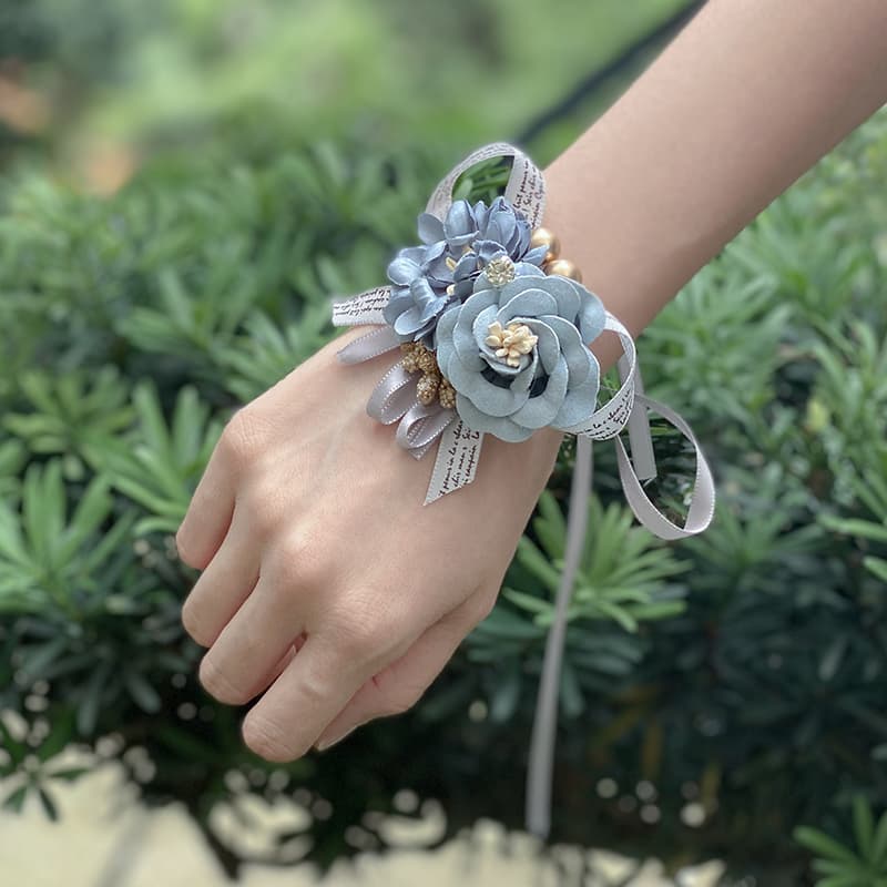 結婚式 アクセサリー 蝶々と花びらの煌めき ブレスレット