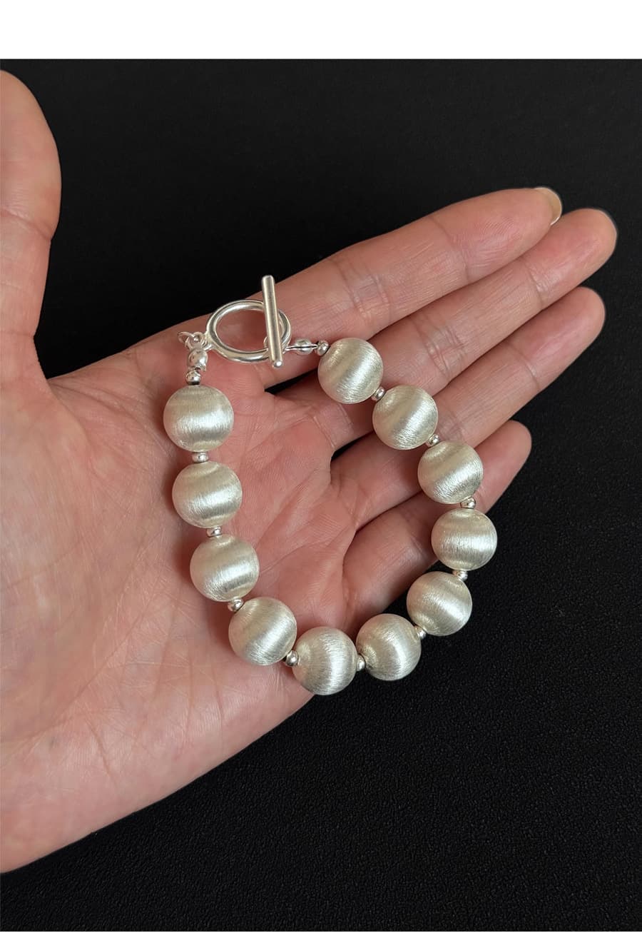 結婚式 アクセサリー 艶やかな丸玉連なる上品ネックレス、ブレスレット