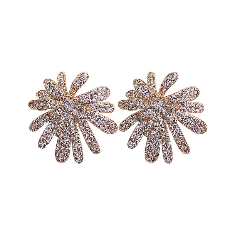 結婚式 アクセサリー キラめき花びらのウェディングピアス