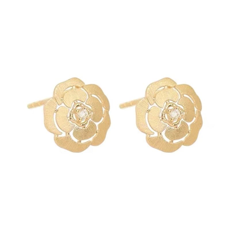 結婚式 アクセサリー 華やぎ咲花 上品ピアス