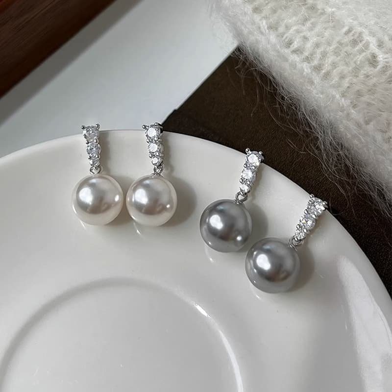 結婚式 アクセサリー クリスタルパール ウェディングピアス